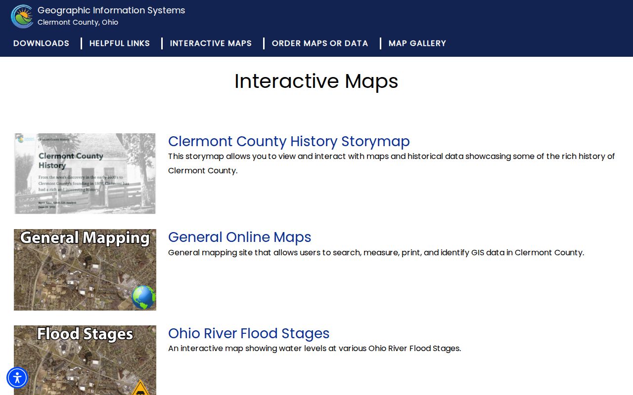 Union Township street directory Clermont County interactive maps catalog