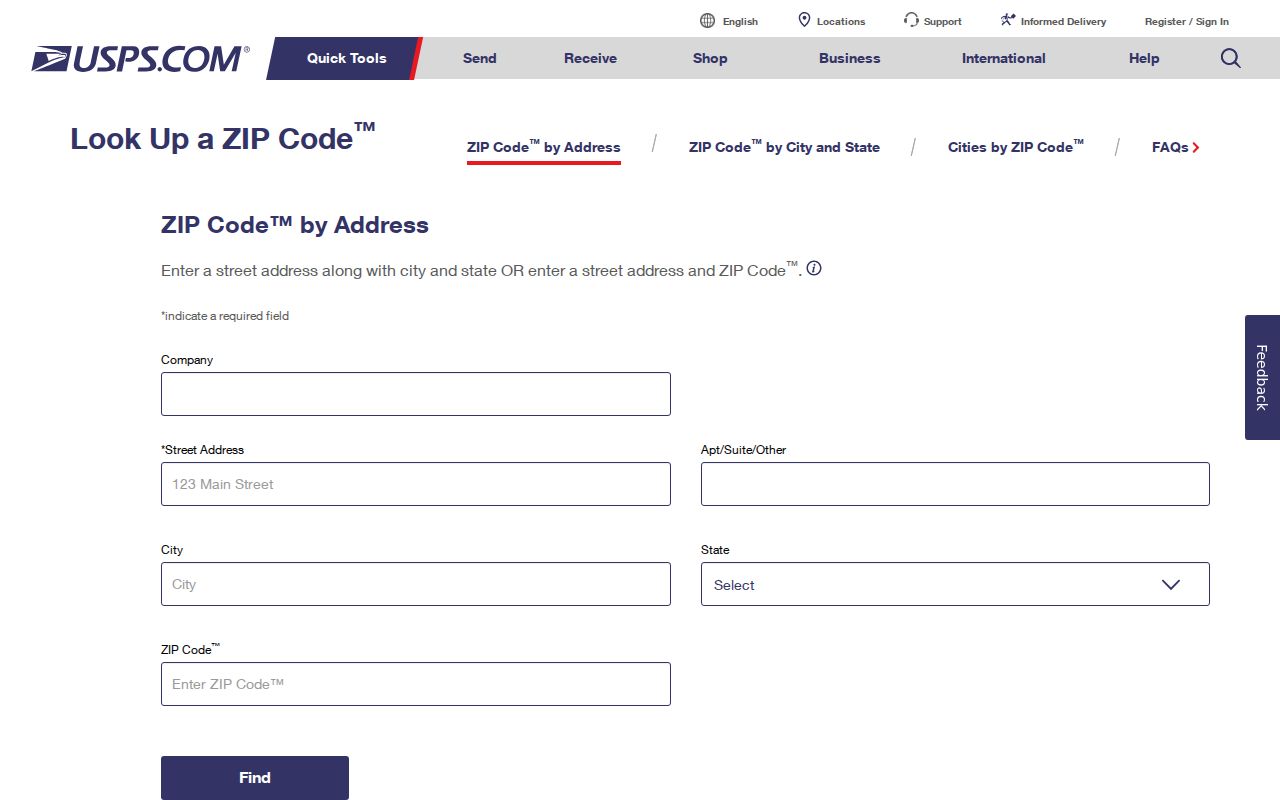 Union Township ZIP code USPS address verification